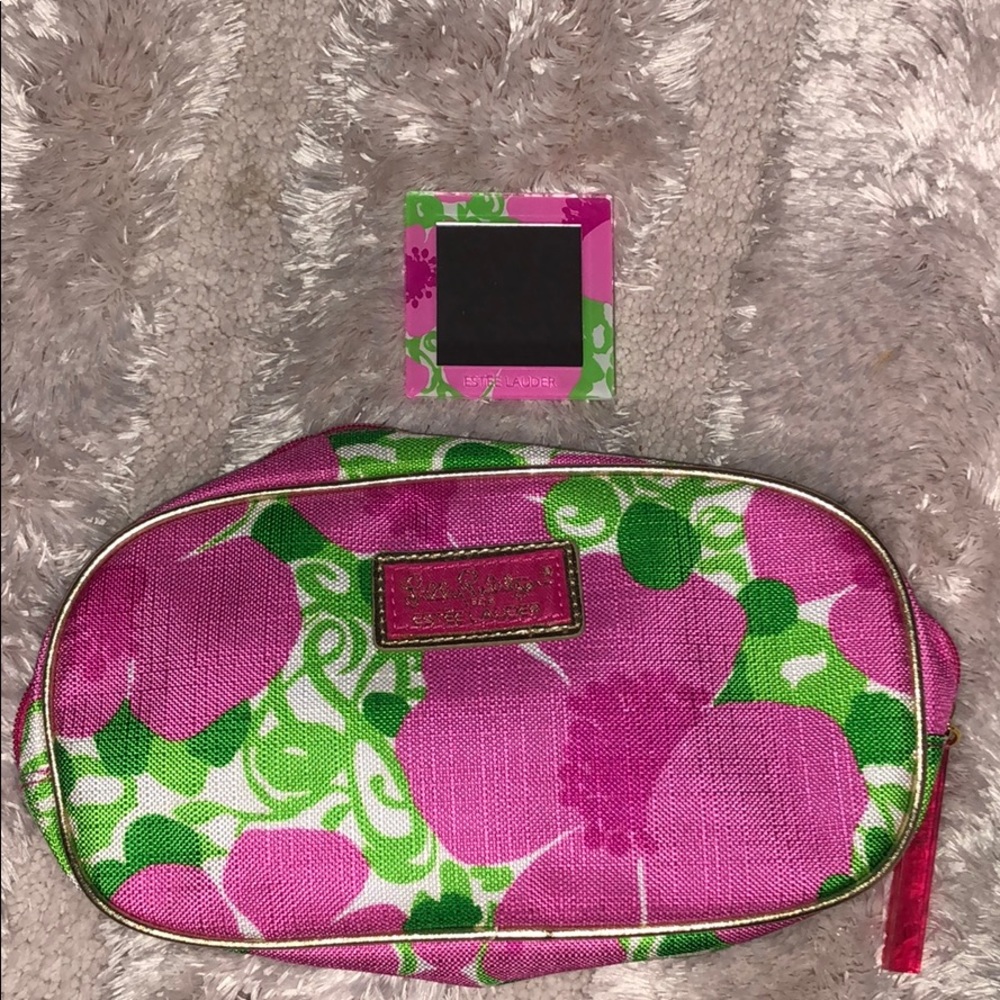 Lilly Pulitzer Makeup Cosmetic Case with mirror